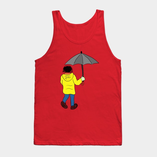 Rainy day with your cloak and umbrella Tank Top by DiegoCarvalho